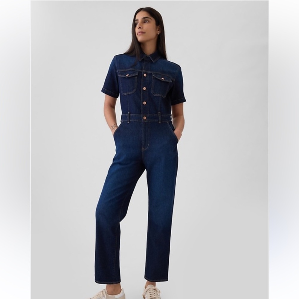 Gap denim jumpsuit petite